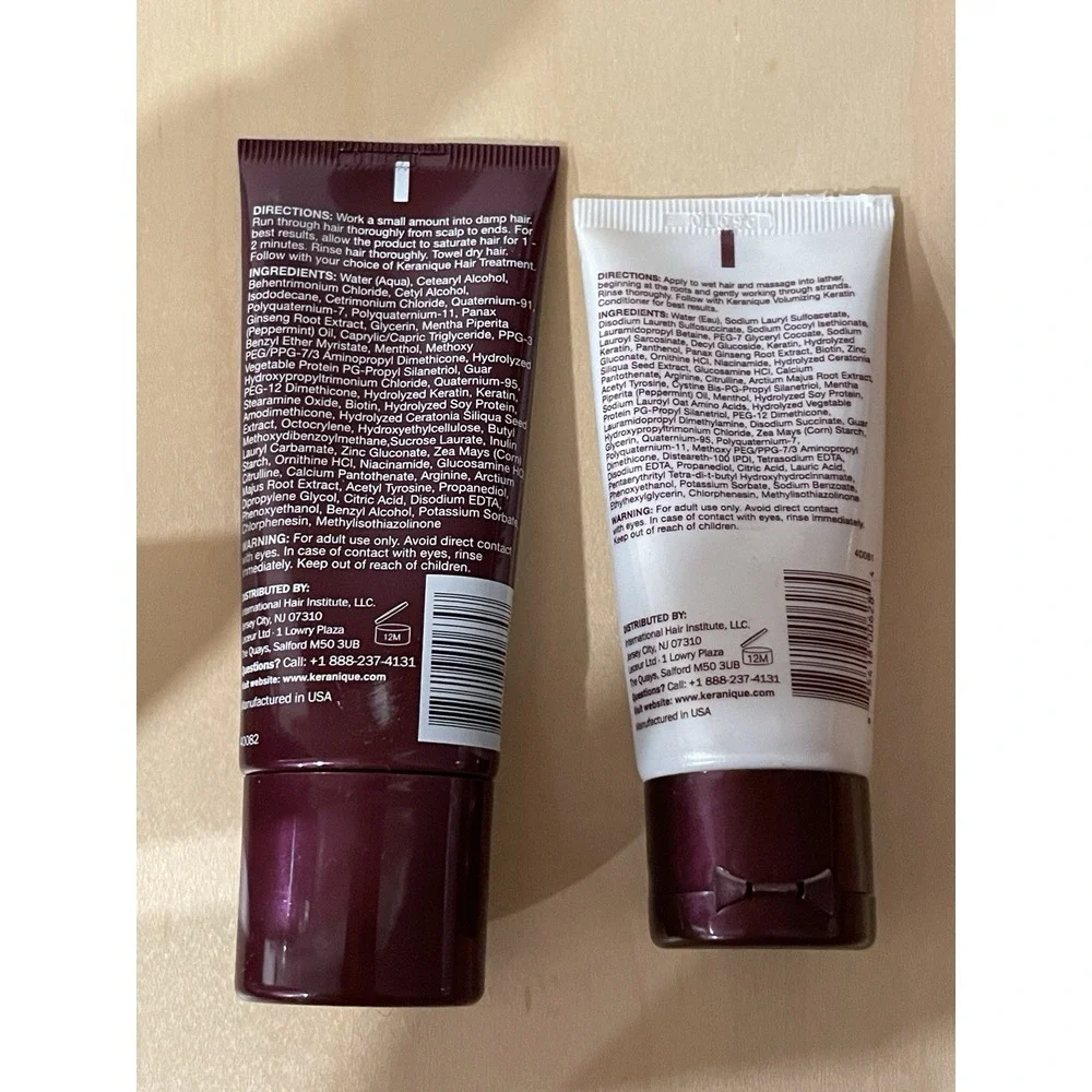 Keranique Scalp Stimulation Shampoo & Volumizing Keratin Conditioner 1 fl oz New